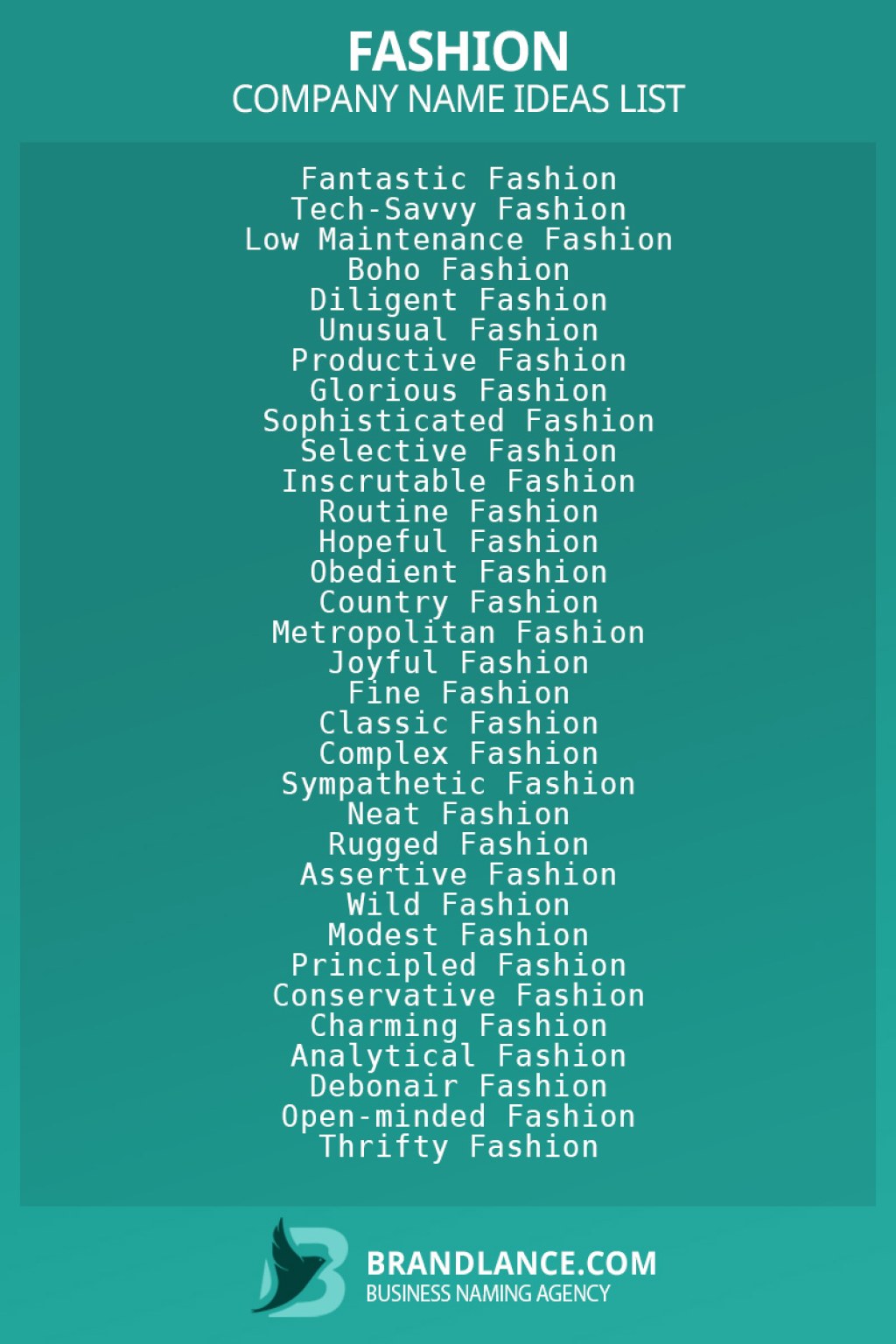 Picture of: + Fashion Business Name Ideas List Generator ()